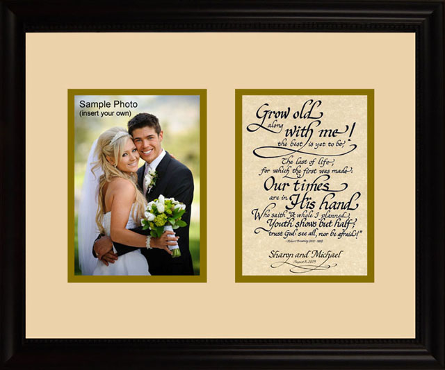 Grow Old Along With Me Personalized Wedding Calligraphy Gift