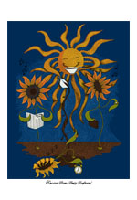 "sleepy sunflower" artwork