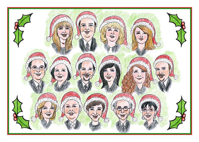 Church Staff Caricature Christmas Card