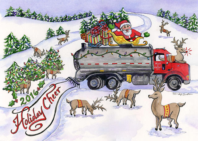Corporate Caricature Christmas Card