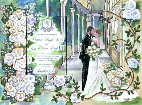 watercolor portrait wedding gift