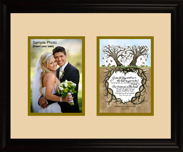 Grow Old Along With Me Personalized Wedding Calligraphy Gift