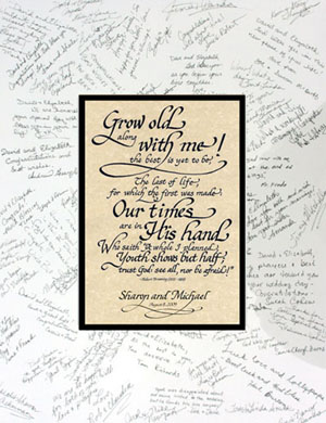 Grow Old Along With Me Guest Signature Matte for Wedding