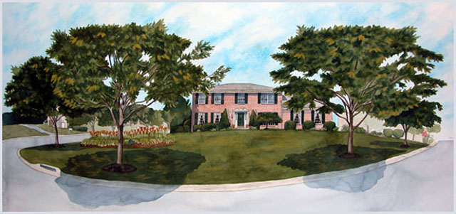 House Portrait by Eileen Slifer Sunstrom