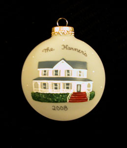 Painted Christmas Ball - House Warming Gift