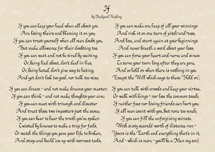 If by Rudyard Kipling - Gift Print