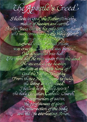 The Apostles Creed - Calligraphy