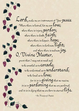 Lord, instrument of peace - Gift Print