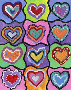 hearts - gift prints