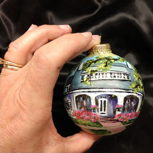 Hand-Painted House Portrait Christmas Ball